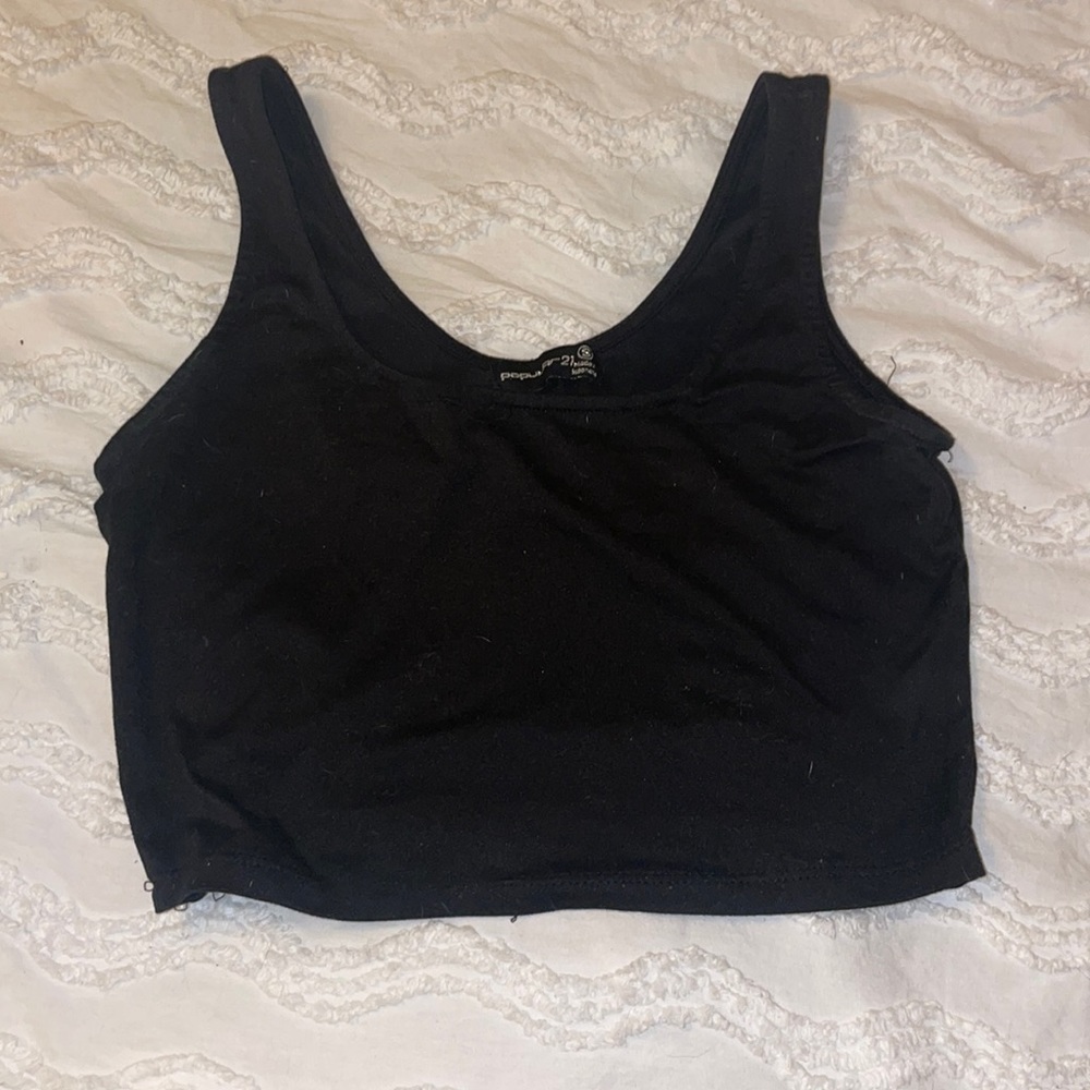 Black Crop top